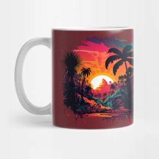 Jungle Sunset Splash Mug